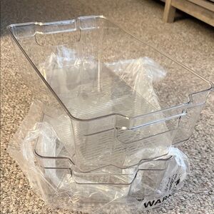 2 Clear Storage Bins